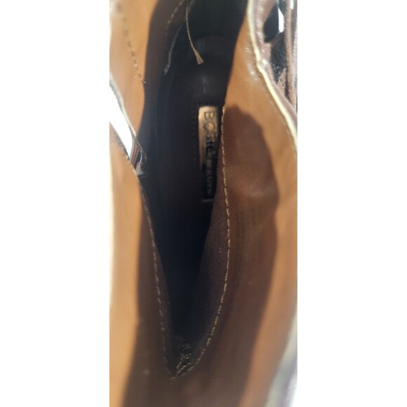 BCBG Generation Womens Size 8.5 B Brown Leather Wedge Ankle Fashion Boots Bootie - Picture 5 of 9